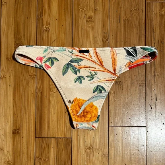 Triangl Swim Floral Neoprene Bikini Bottoms Size M - Picture 3 of 11